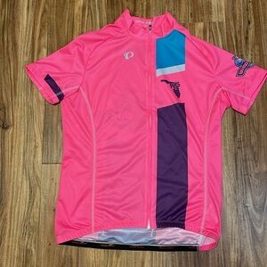 Pearl Izumi women’s XL cycle jersey shirt short sleeve full zip pink purple bike